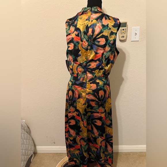 VintageTahari Multicolor Floral Maxi Tropical Print Dress. Size 14. NWT - Picture 4 of 13